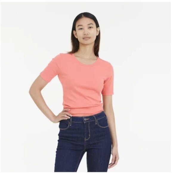 J. Crew Tops - J. Crew Slub Cotton Tee Peach Size XS
